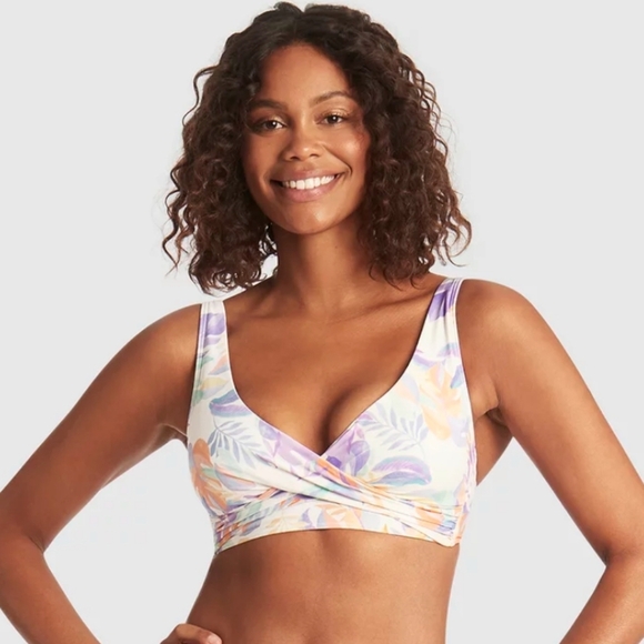 Sea Level Bikini Top NWT Size 10 Botanica Cross Front - lifting - Picture 1 of 11